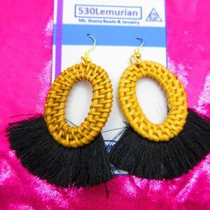 Black Tassel Earrings
